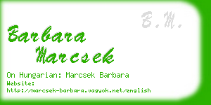 barbara marcsek business card